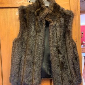 Faux mink vest